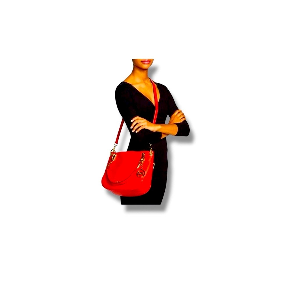 Michael Kors Red Leather Crossbody Bag